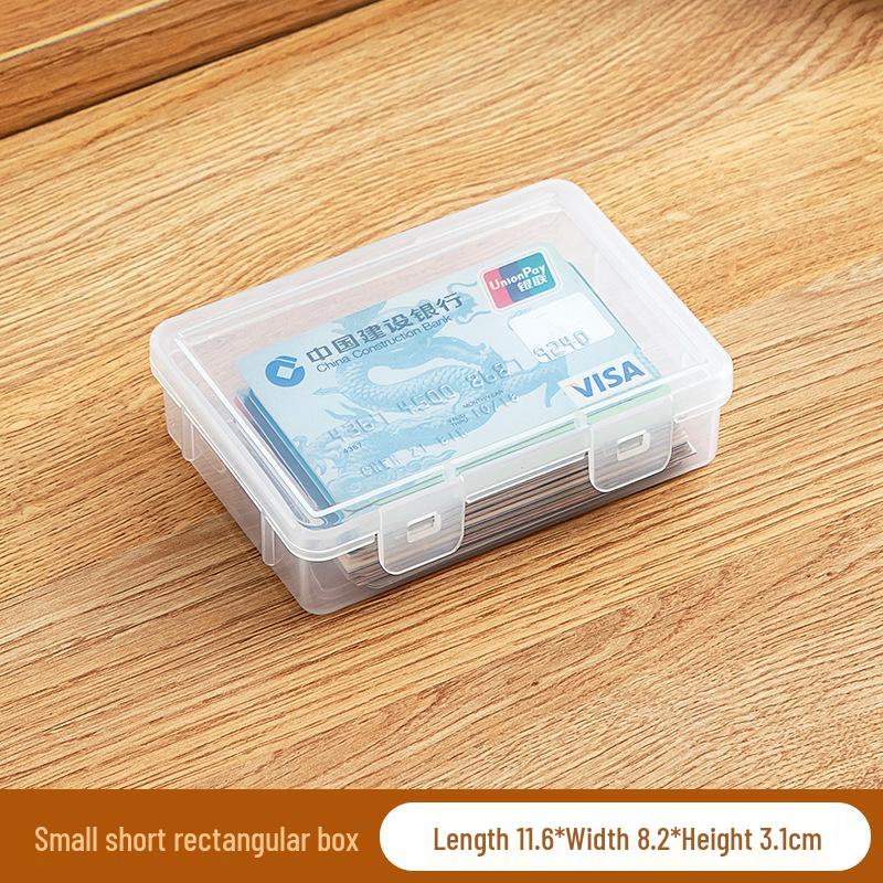 Star Card Storage Box: Transparent Dustproof Organizer for Small Cards, Albums, Badges & Desktop Items.