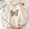 Casual Hoodies Vintage Butterfly Sweatshirts Women Tops Loose Hoodie Sweatshirt Hoodies Spring Autumn Winter
