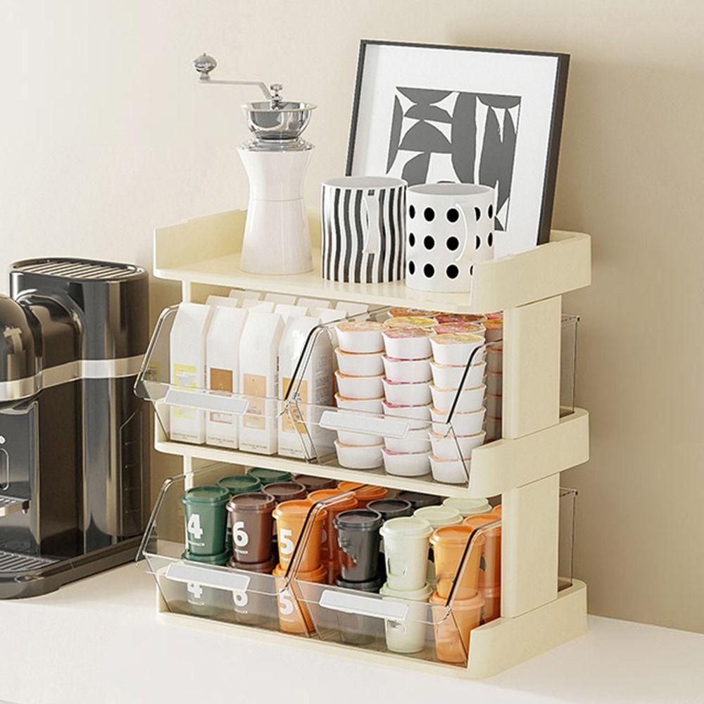 Multi-layers Storage Drawer Rack Multifunction Space Saving Display Storage Box Transparent Eco-friendly Material