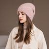 Fashion Winter Hat With Beads Details - Women'S Warm Knit Beanie In Western Style Thickened Outdoor Baggy Cap Female New
