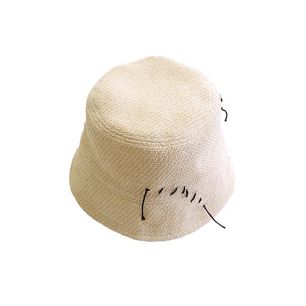 Nouteu Hand Stitch Bucket Hat / Natural