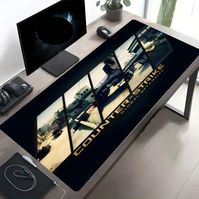 Counter Strike Print Mouse Pad, Anti‑Slip Desktop keyboard Mat, for PC Laptop Gaming Working Daily Use, Cool Festival Birthday Gift