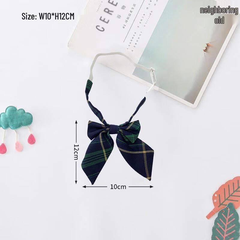 Kids  Green Plaid Bow Tie