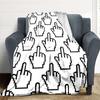 1pc Middle Finger, Pixel Art Blanket Warm, Cozy, And Soft, Suitable for Sofas, Beds, Cars, And Office Use.Perfect for Camping And Travel, Making It a
