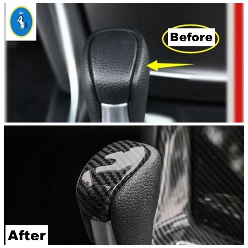 ABS Auto Gear Shift Shifter Knob Gear Head Handle Decor Cover Trim For Honda Accord 10th 2018 -  Accessories Carbon Fiber