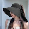 Cotton Sun Hat For Women With Wide Brim Foldable Uv Protective Outdoor Fashion Accessory