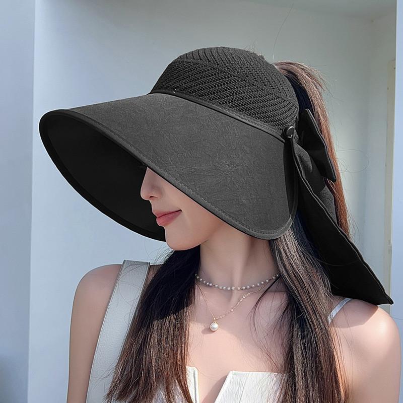 Cotton Sun Hat For Women With Wide Brim Foldable Uv Protective Outdoor Fashion Accessory