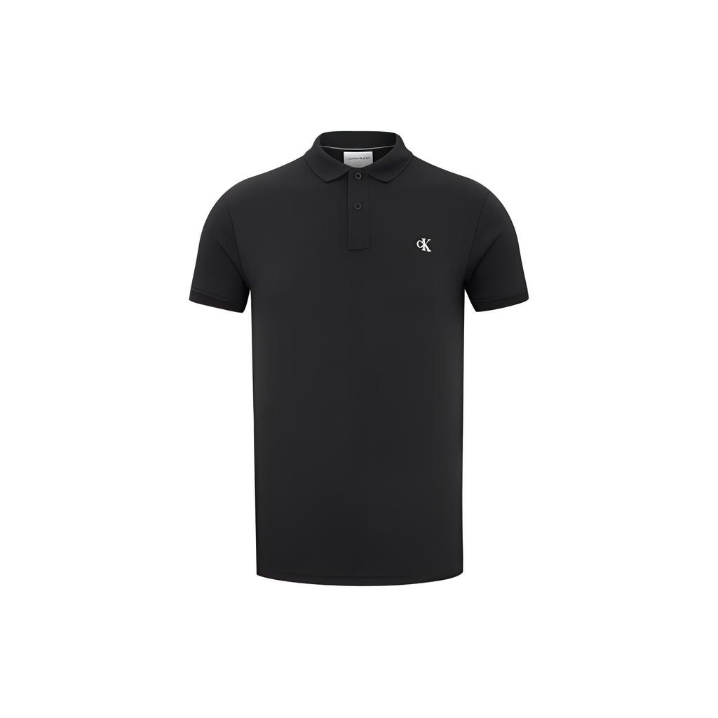 Calvin Klein Cotton Knit Short Sleeve Polo Shirt Men Tops Black J319153-BEH