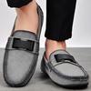 Fashionable Outdoor Round Toe Breathable Anti Slip Lazy Driving Shoes 2025 High-quality Men's Hand Sewn Comfortable Casual Shoes