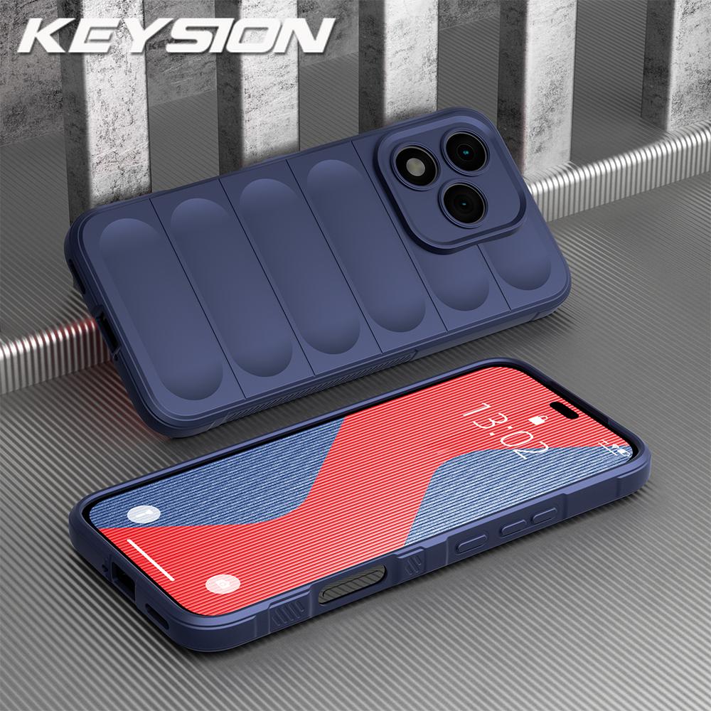 KEYSION Shockproof Matte Case for HONOR 400 Lite 5G Anti-skid Soft Silicone Phone Back Cover for Huawei Honor 400 Lite 5G