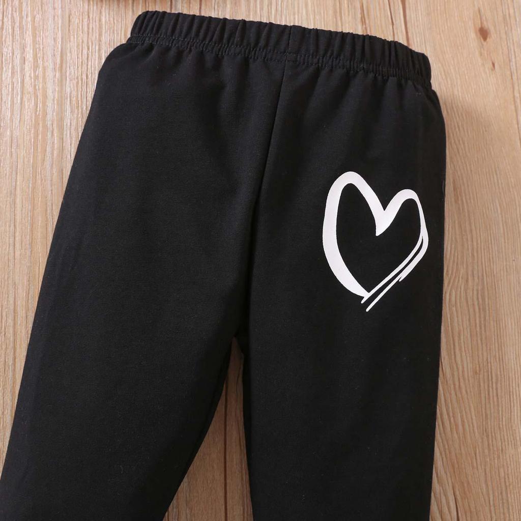 Autumn/Winter European & American Style Love Pullover & Long Pants Set - 2-Piece