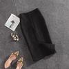 Autumn Winter High Waist Bodycon Vintage Suede Split Thick Stretchy Skirts Women Skirts Suede Solid Color Pencil Skirt