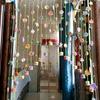 9pcs Hanging Artificial Flower Curtain Colorful Flowers Room Decorative Curtain  Bedroom Decoration