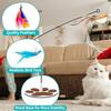 Interactive Cat Toy for Indoor,Metal Base Cat Toy,Cat Wand Toy Bird Simulation Toys Feather Toy 6 PCS Cat Toy Set