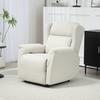 Recliner, Adjustable Upholstered Chair with Footrest, Reclines 160 degrees, Linen Look, Quick Assembly, Beige