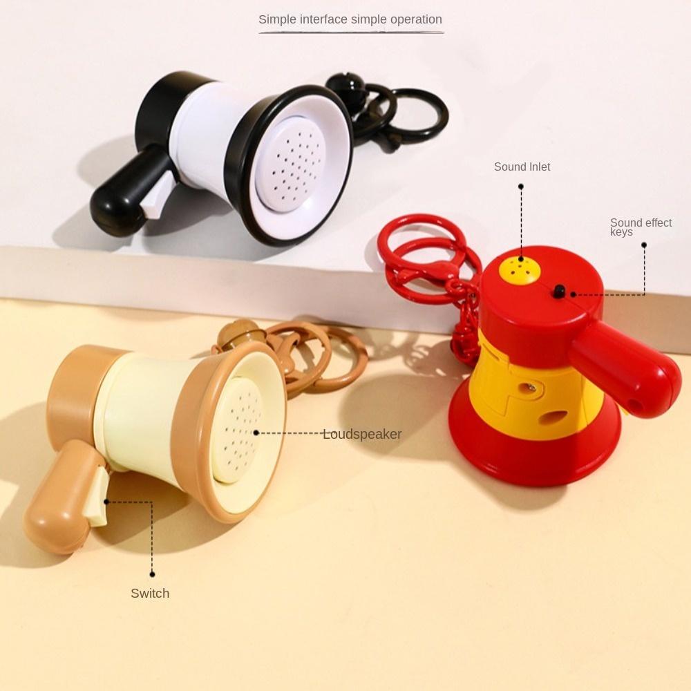 Recording Music Trumpet Key Chain Speaker Handheld Speakers Toy Music Keychain Pendant  Bag Pendant