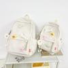 Solid Color Women's Backpack Large Capacity Student School Bag