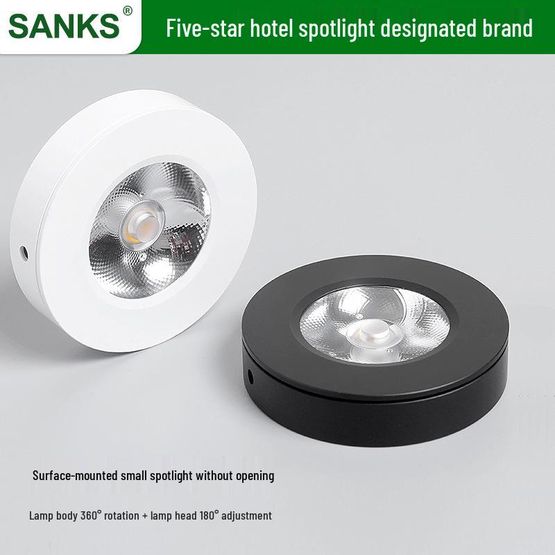 Three Pines Ultra-Thin LED Surface-Mounted Mini Spotlight for Ceiling, Wine Cabinet, and Wardrobe