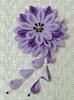 brooch purple Chirimen craft kit Tsumami-zaiku "Mino Chrysanthemum"