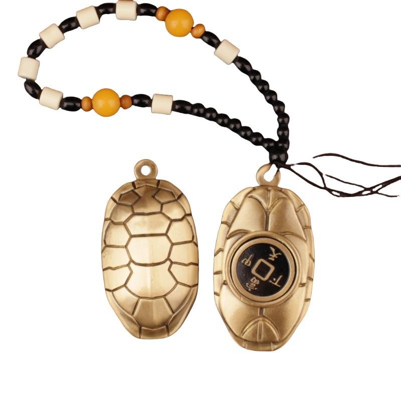 Rich Prosperous Brass Turtle Shell Handheld Ornament Attracting Rice And Treasure Hundred Blessings Retro Chinese Style Car