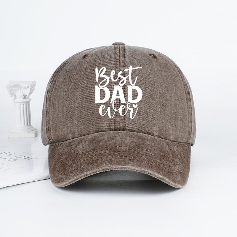 Best DAD Ever Printed Vintage Washed Baseball Cap  Adjustable Casual Unisexs Fathers Day Gift Dad Cap  Fishing  Hiking