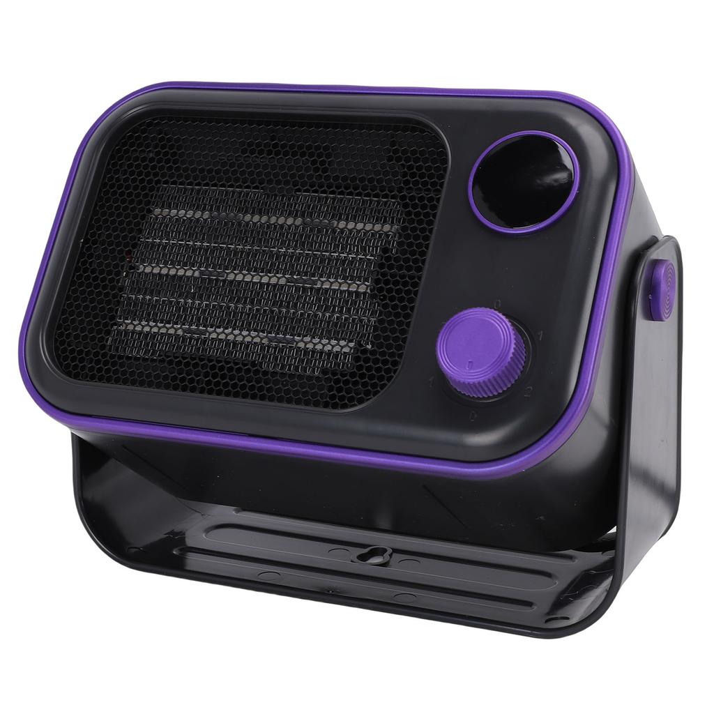 Desktop Heater Quiet Quick Heating   Ceramic Heater with 2 Speed Setting Tip Over Overheating Prevention for Indoor 1200W