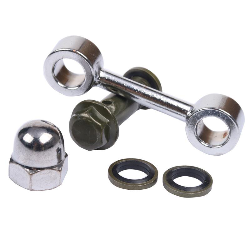 look-Motorcycle Hydraulic Brake Oil Hose Connector Modification Extension Tubing for NONE