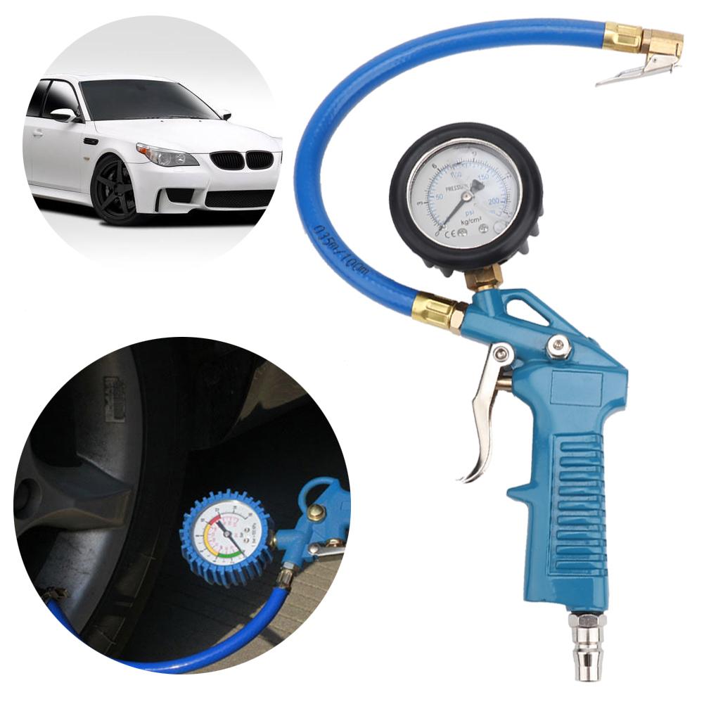 Car Truck Motorcycle Tyre Tire Air Pressure Inflator Gauge Meter Tester Manometer