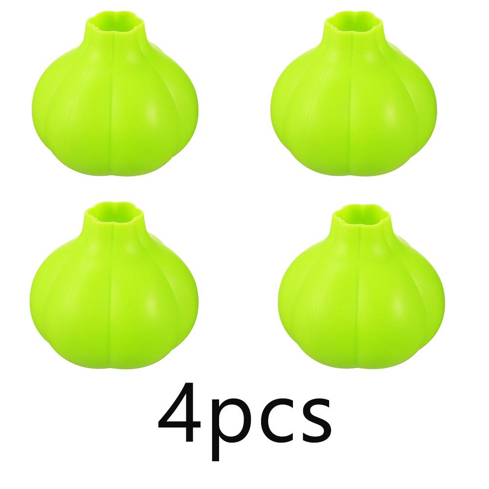 1-4pcs Garlic Peeler Creative Silicone Roller Peeling Garlic Tools Green Simple Convenient Easy To Clean Perfect Kitchen Gadgets