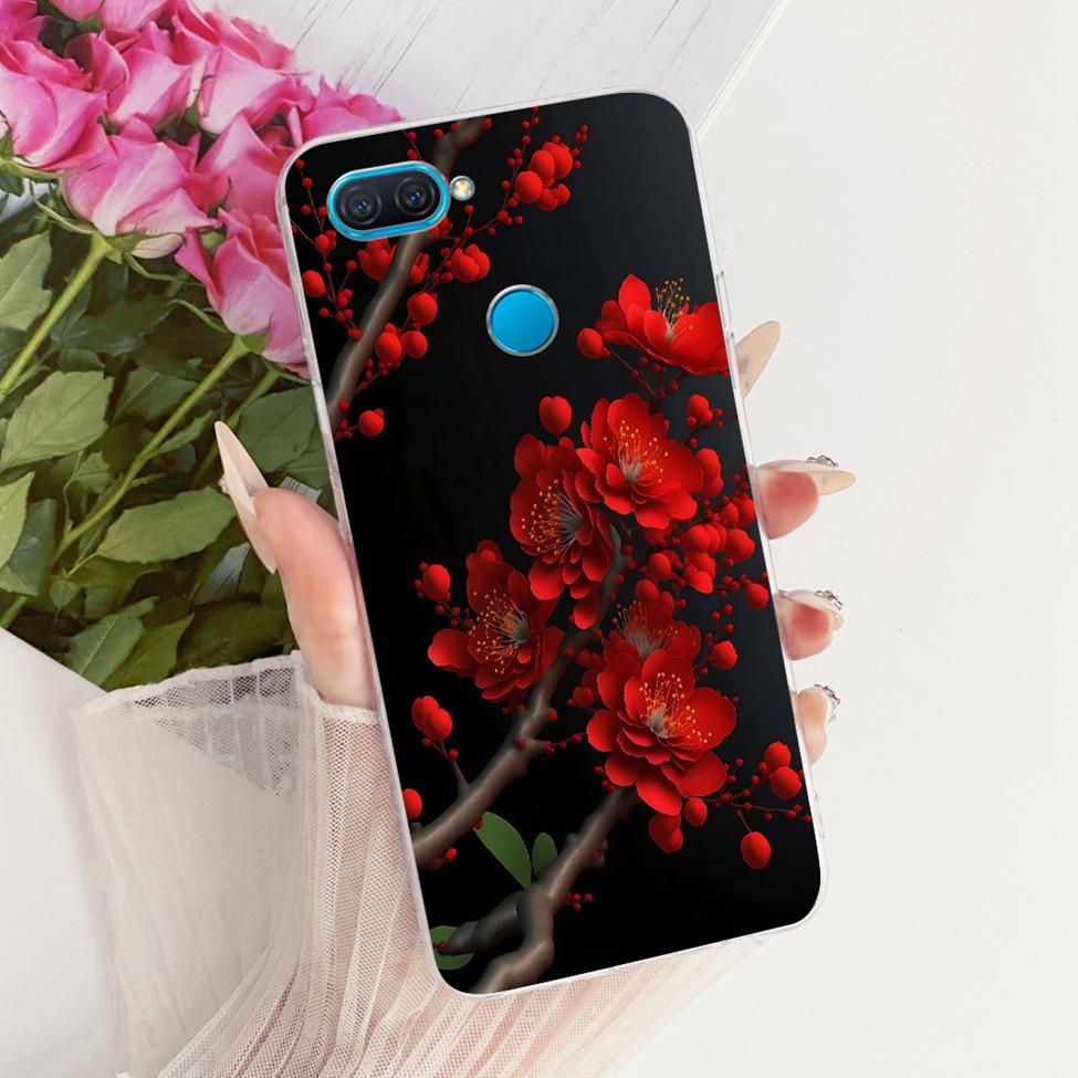 For Oppo A12 Clear Case Aesthetic Luxury Cute Fashion Flowers Funny Painted Casing For Oppo A 12 CPH2083 CPH2077