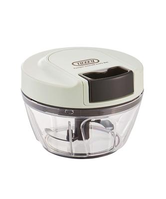 Handy Chopper Mini II No Power Supply Required Manual Food Processor Chopping Chopper Food Cutter Blender Stylish Cute Easy [Toffy] K-HC5 (Ash White)