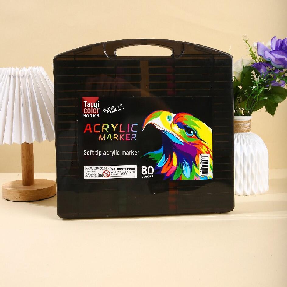 Children's Acrylic Watercolor Marker Set - Waterproof, Opaque, Overlapping Colors in Gift Box