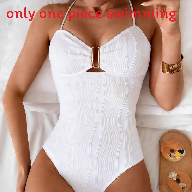 Elegant Polyester One Piece Swimsuit For Women With Tie Straps For Water Sports And Pool Use