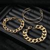 Fashion Luxury Flat Flat Bracelet Woman 4 Piece Set Nightclub Party Wear with Jewelry Gift Jewelry Chunky Chain Bracelet Bangle Bracelet Gold