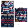Womens Aztec Shacket Jacket Geometric Patterns Long Sleeve Button Down Fleece Short Coat for Home