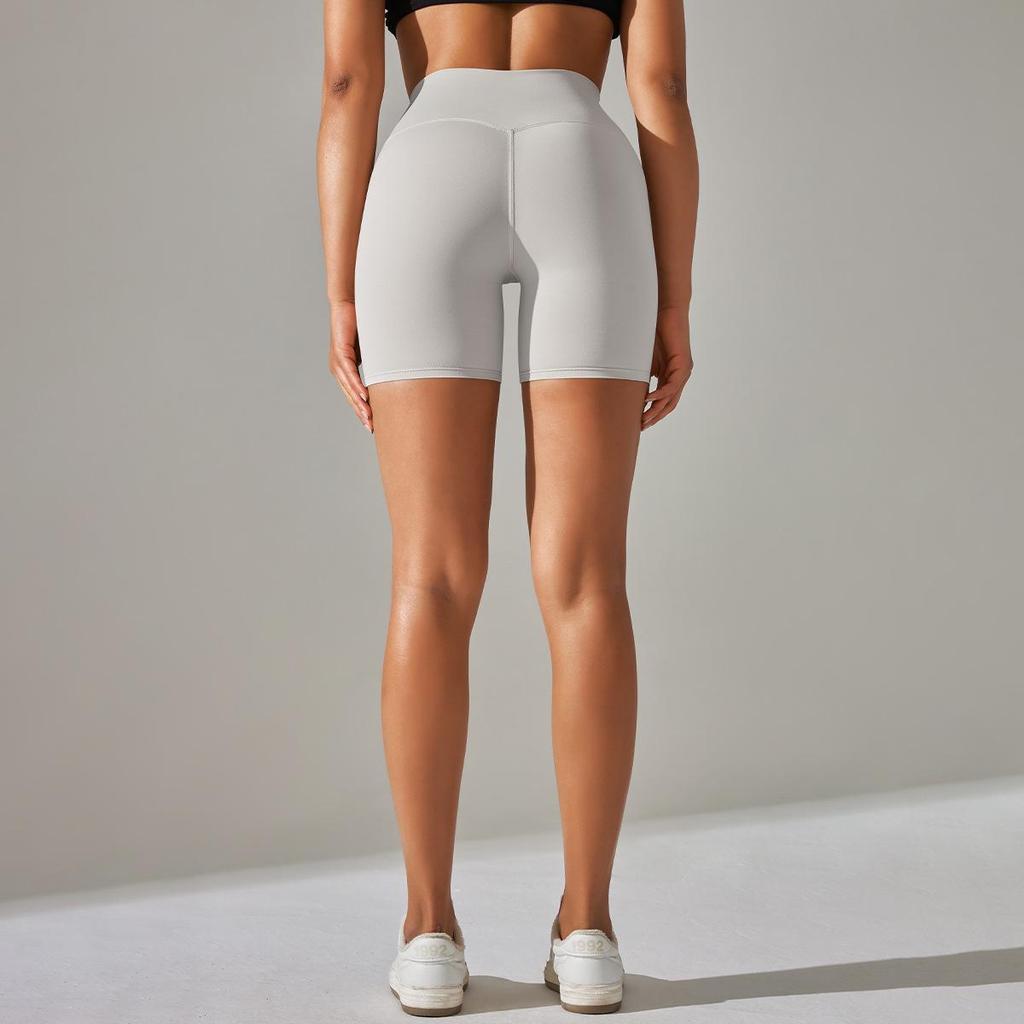 New Style Nude High Waist Yoga Pants - Women's Double-Sided Brushed Peach-Toned Hip-Enhancing Capri Leggings