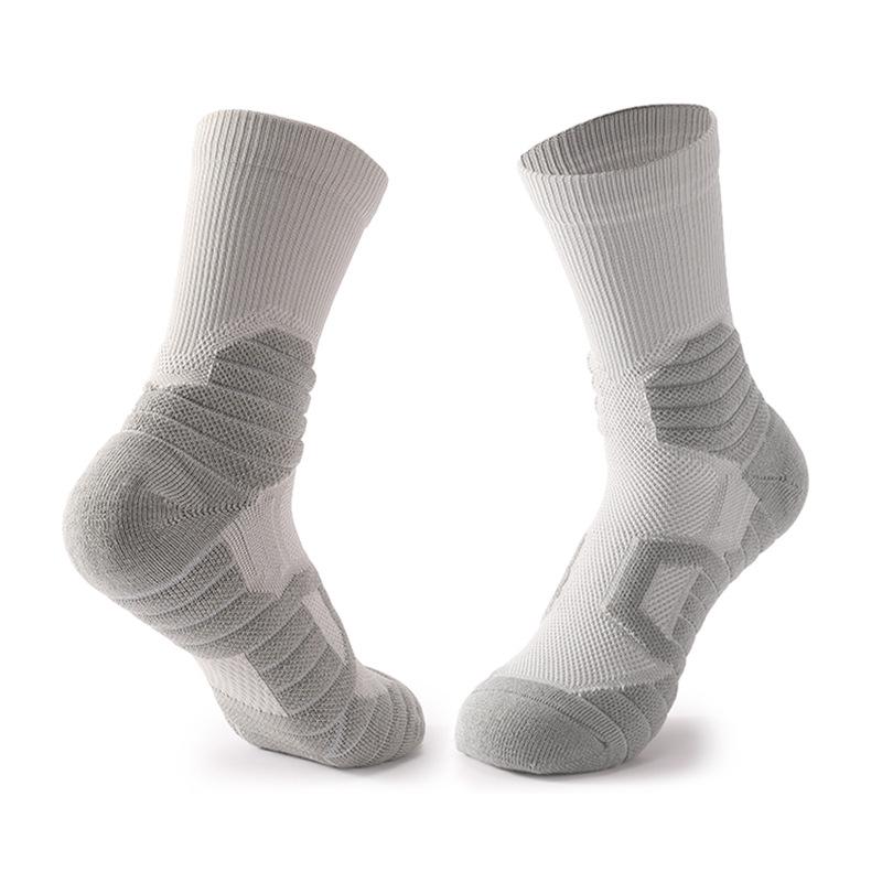 Elite Performance Mid-Calf Basketball Socks for Men & Women – Wear-Resistant, Terry Bottom, Ideal for Running and Sports