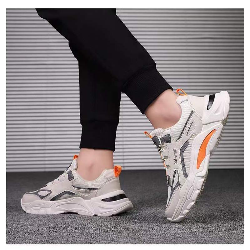 Spring New Dad Shoes – Fly-Knit Breathable Fashionable Korean Style Running Sneakers, Low-Top Student Athletic Shoes