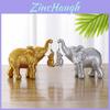 Mothers Day Gift Resin Cartoon Elephant Desktop Decor For Family Celebration