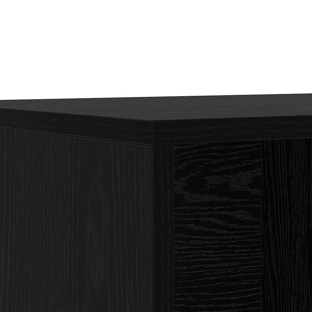 Shoe Bench Black Oak Effect 102 x 35 x 35 cm Engineered Wood