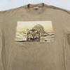 Tiger Wildtier Shirt Herren L Braun Grafik Natur Tier T-Shirt Anvil 100% Baumwolle Kunst