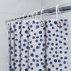 Blue Watercolor Polka Dot Shower Curtain Modern Bathroom Decor Waterproof Fabric Shower Rug Liner Set 72 X 84 (3 Packs)