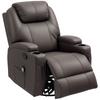 Reclining Massage Armchair with 8 Massage Points and 5 Modes, 84x92x109cm, Dark Brown