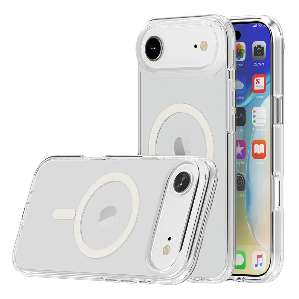For iPhone 17 Air Magnetic Case Compatible with MagSafe PC+TPU Clear Phone Cover