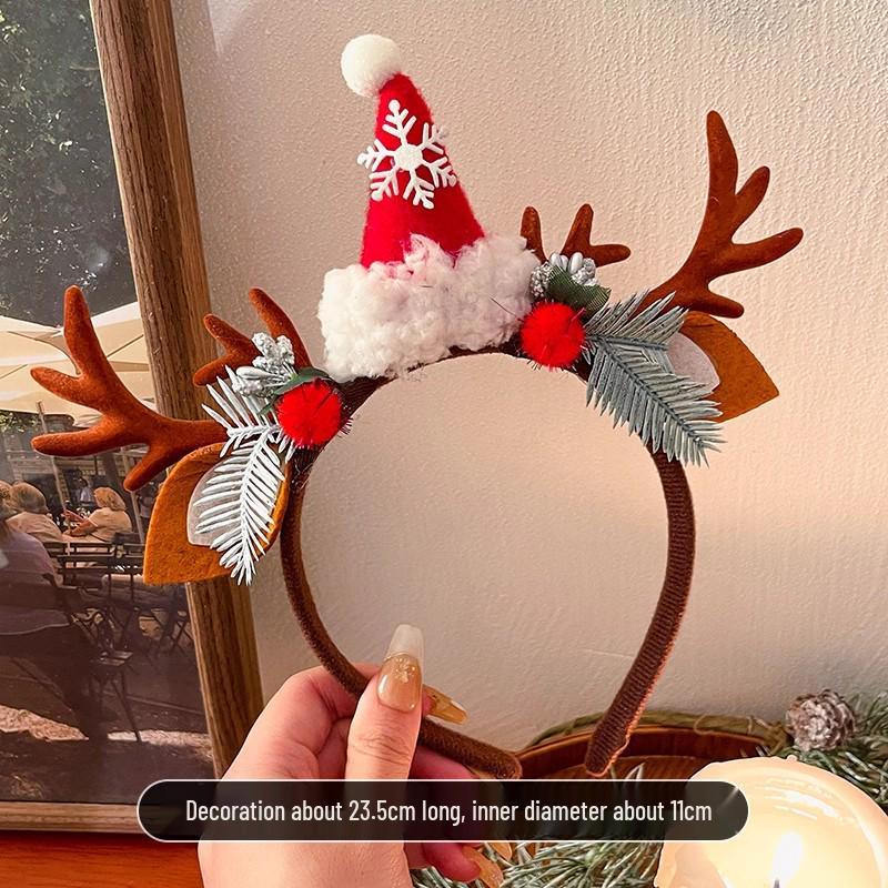Children's Christmas Reindeer Headband - Cute Holiday Hair Accessory for Photos
