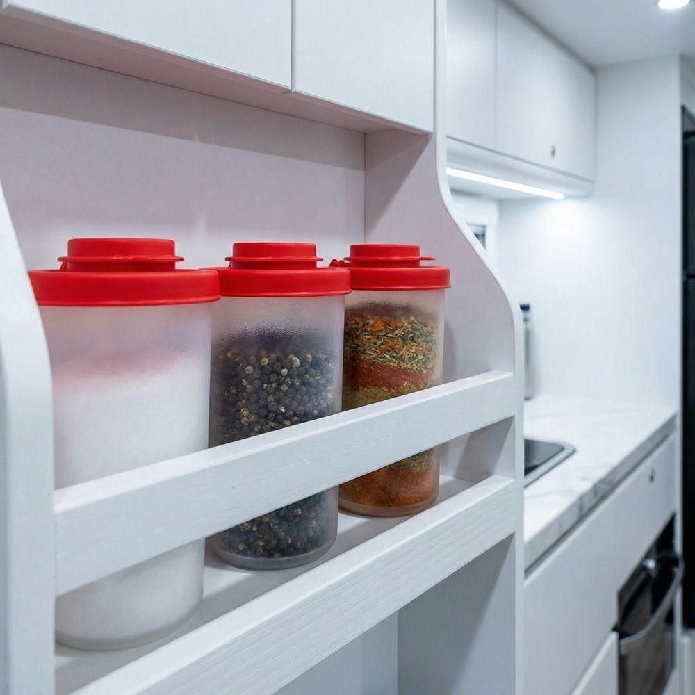 Leak-Proof Seasoning Jar Transparent Condiment Container Portable Salt and Sugar Bottle  Camping