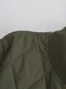 2023 Winter Women's Solid Color Diamond Grid Loose Cotton Jacket with Stand Collar