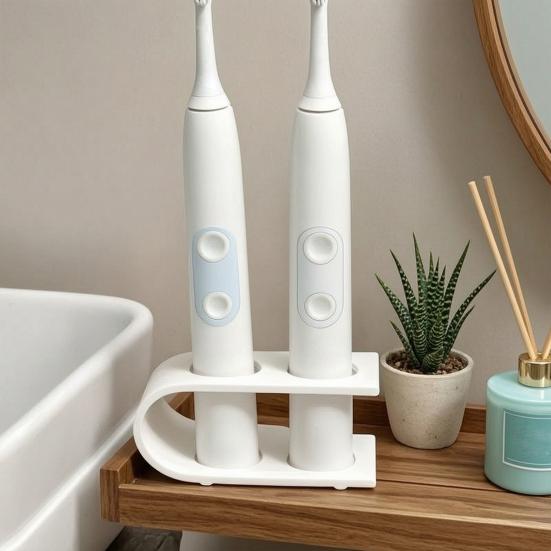 3D Printed Toothbrush Storage Rack, Two-Position Toothbrush Holder, Stable Hollow Toothbrush Stand for Dryness, Bathroom Organizer