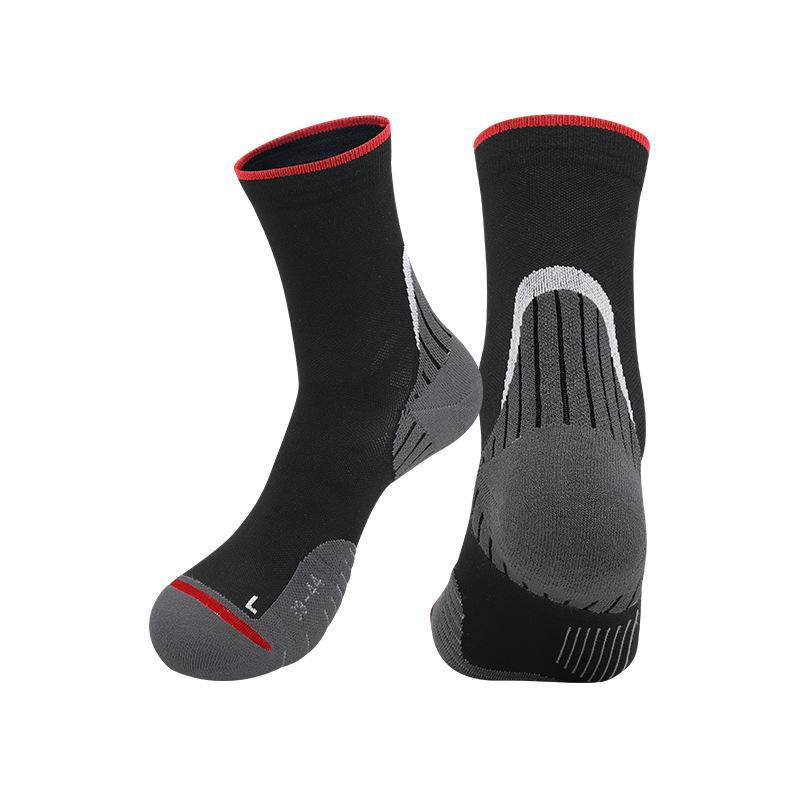 

2026 Outdoor Sports Socks Spring and Summer Professional Non-slip Running Socks Medium Tube Long Running Cycling Socks Men s and Women s Socks M size (34-38 shoe size) чёрный