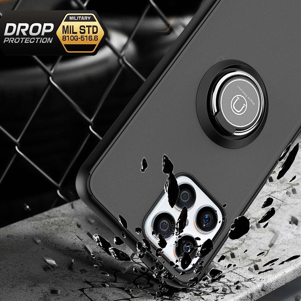 Clear Keysion Matte Phone Fashion Case For Honor X8 Transparent Shockproof Ring Stand Phone Back Cover For Huawei Honor X30i